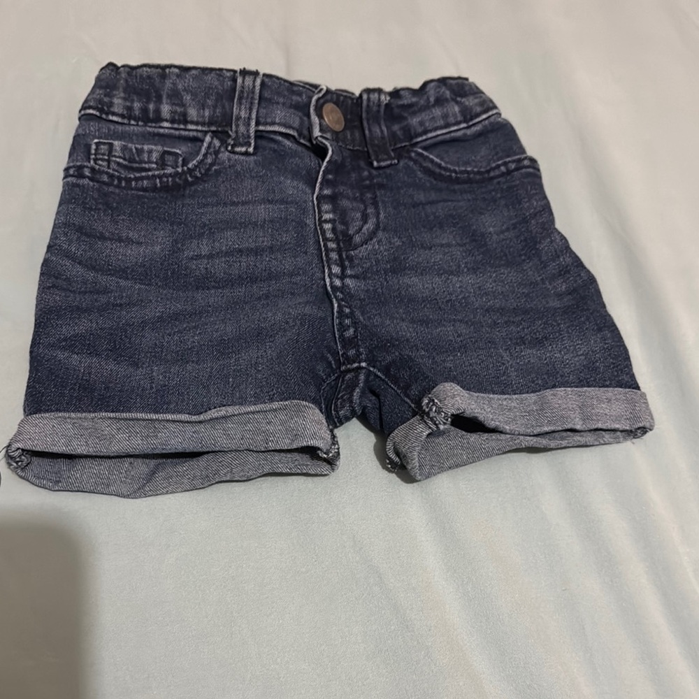 Okie Dokie Blue Denim Shorts with Rolled Cuffs